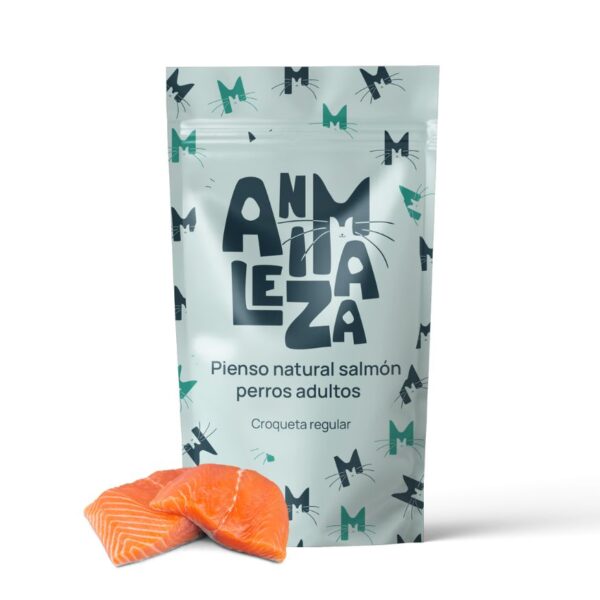 Pienso natural de salmón para perros adultos - croqueta regular, sin cereales