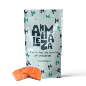 Pienso natural light de salmón para perros seniors - croqueta regular, sin cereales
