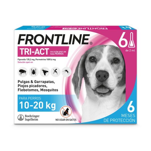 Antiparásitos para perros Frontline Tri-Act - 6 pipetas