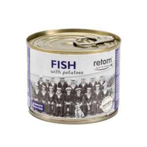 Latas de pescado con patatas para perros - natural e hipoalergénica