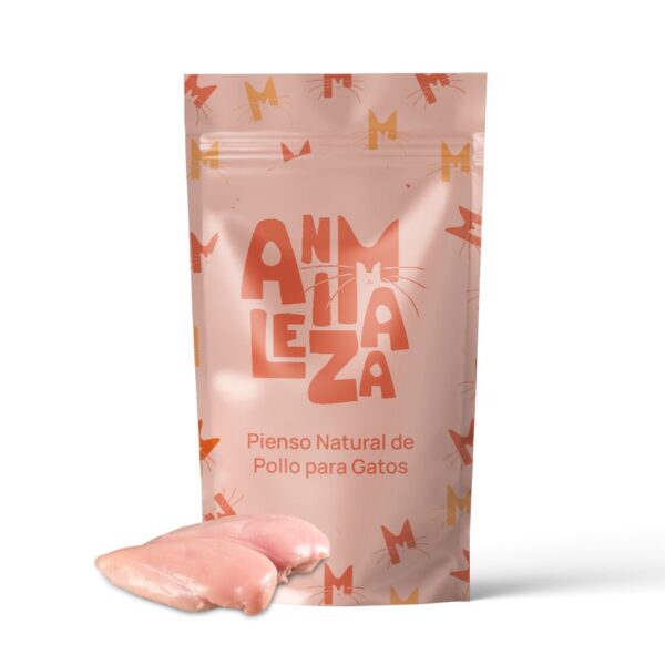 Pienso natural de pollo para gatos - apto para cachorros y gatas lactantes, sin cereales