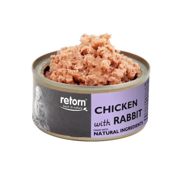 Latas de Pollo con Conejo para Gatos - 80g