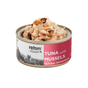 Latas de atún con mejillones para gatos - 80g