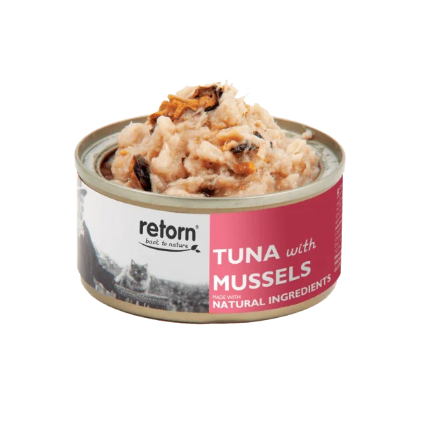 Latas de atún con mejillones para gatos - 80g