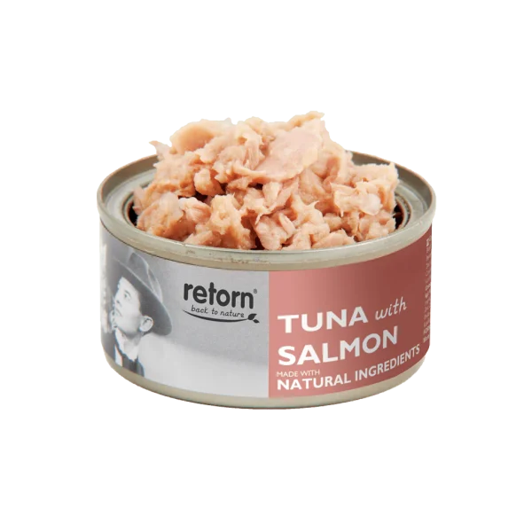 Latas de atún con salmón para gatos - 80g