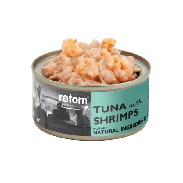 Latas de atún con gambas para gatos - 80g