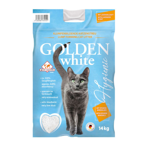 Arena aglomerante Golden White olor a lavanda