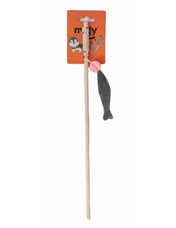 Juguete caña interactivo 40 cm con pescadito